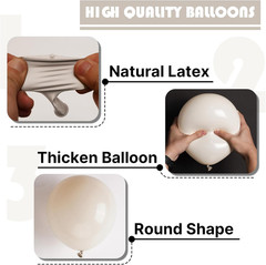 White Sand Balloons 50 Pcs 5 Inch Small Mini Beige Cream Ivory Latex Small Mini