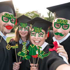 Graduation Photo Booth Props, 21Pcs Graduations Picture Props 2026 for Photoshoo