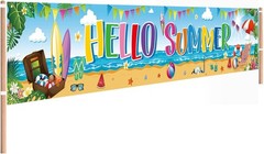 Polyester Hawaiian Luau Sign – Large 118 x 20 Inch for Any Summer Celebration