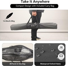 8’x10′ Adjustable Banner Stand Heavy-Duty Step and Repeat Backdrop Telescopic