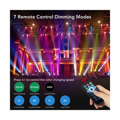 Dj Lights, 6 Pack 36 LED Par Lights Stage Lights with Sound Activated Remote …
