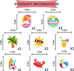 Summer Party Decorations, Beach Party Decorations Include Hello Summer Banner an