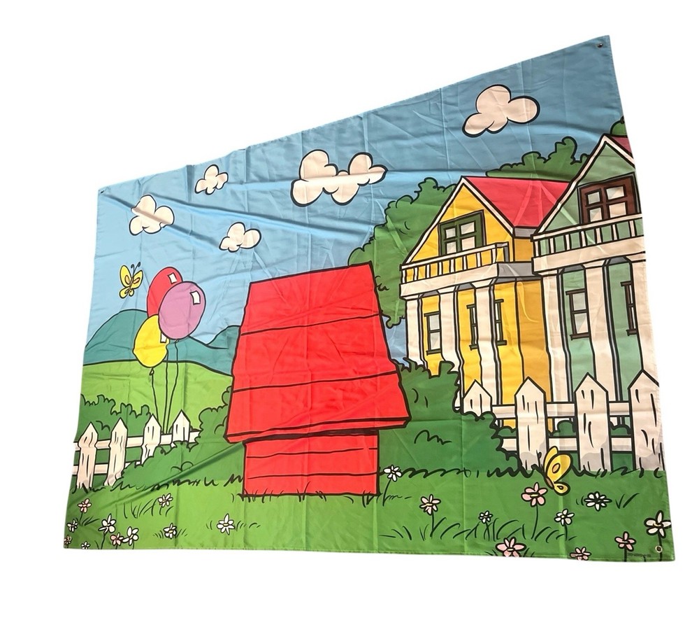 Cartoon Multicolored House Birthday Backdrop for Kids Party Decorate 7x5ft