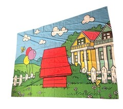 Cartoon Multicolored House Birthday Backdrop for Kids Party Decorate 7x5ft