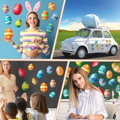 60 PCS Large Assorted Easter Egg Paper Cutouts Party Decoration 5/7/9 Inches