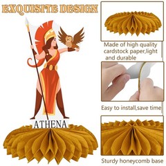 Greek Mythology Gods Honeycomb Centerpieces Table Decorations Decor 12 PCS