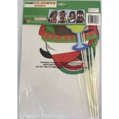 Cinco de Mayo Party Photo Booth Accessories Paper Handheld Mexico Masks 6 Pieces