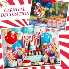 6 Sets Circus Carnival Party Centerpieces Decorations Circus Theme Table Topp…