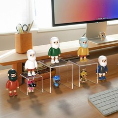 NIUBEE 2 Set Acrylic Risers Display for Funko POP Figures,Clear Cake Stands for