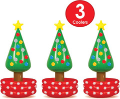 Inflatable Christmas Tree Coolers – 3 Pack for Holiday Parties & Drinks