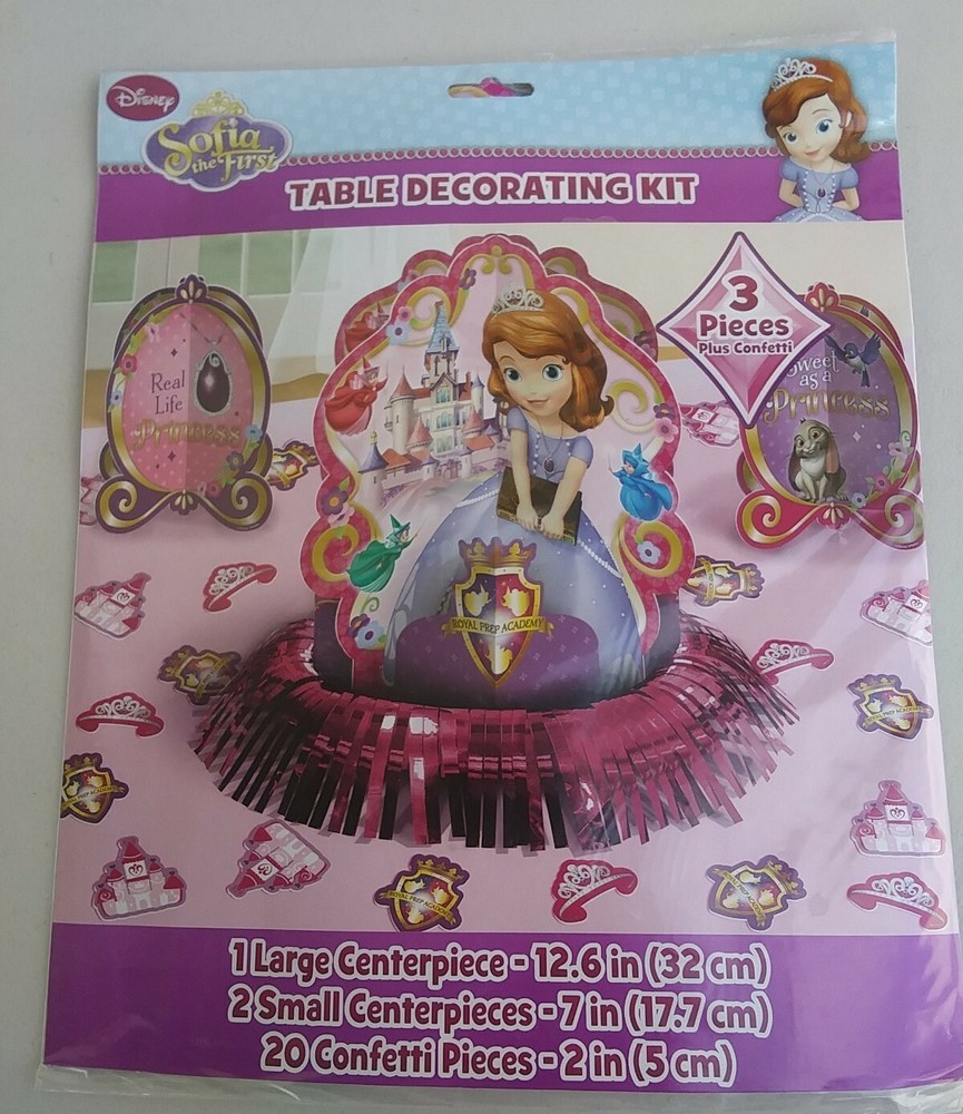 Sofia the First Table Decorating Kit With Confetti Birthday Party Supplies