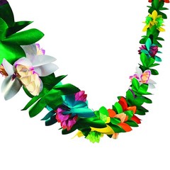 Fun Express Colorful Paper Flower Garland, 9 9 feet x 3 inch, Orignal Color