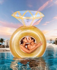Pool Floats, Inflatable Diamond Ring Pool Float, Large Engagement Ring Floati…