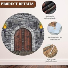 Medieval Party Decorations Castle Backdrop Knight Wall Backdrop Keepers of The