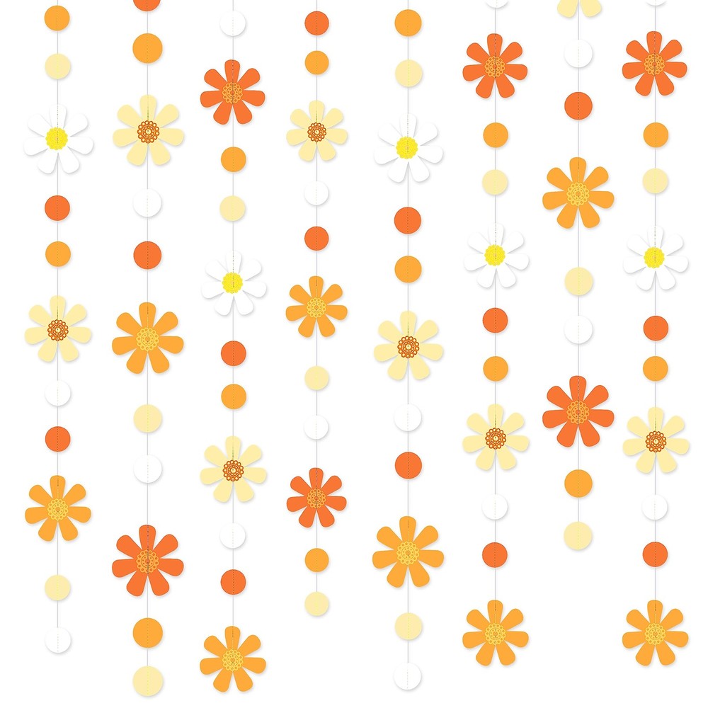 47.2 Ft Groovy Party Decorations Boho Daisy Polka Dot Garland Streamer Ombre …