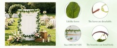 3 Strands Artificial Vines Kit, 71″ Silk Eucalyptus Ivy Garland Green Leaves