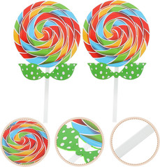 2 Pcs Lollipop Prop Large Lollipop Decoration Giant Fake Candy Huge Lollipop Pho