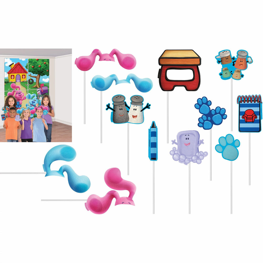 BLUE’S CLUES and You SCENE SETTER W/ PHOTO PROPS ~ 1st Birthday Decorations Nick