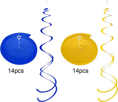Ceiling Swirl Foil Decorations Hanging Plastic Streamer Themed Swirl Party for G