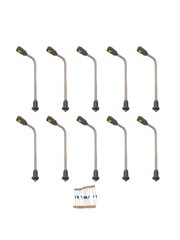 10pcs Z Scale Model Train Lamps Railroad Lamp Posts Led Street Building Light