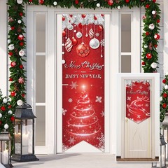 Merry Christmas Door Banner, Xmas Front Porch Hanging Sign for Outdoor Decora…