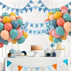 60pcs Boho Rainbow Balloons Assorted Colors 12inch with Slate Dusty Colorful