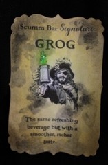 Handmade ‘Scumm Bar Signature Grog’ Pirate Bottle Stickers – Set of 8