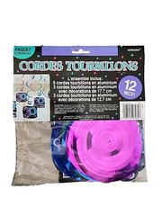 30th Birthday Swirl Decorations 12 Foil Cutouts Happy Birthday Purple Blue