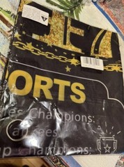 BANNER ‘1947’ – In Blk & Gold Unisex PARTY DECOR, FUN FACTS, 75th BIRTHDAY/ANNIV