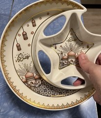Elegant Ceramic Moon & Star Tray – Perfect for Ramadan & Eid Celebrations