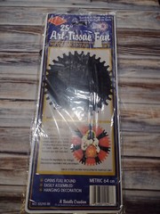 Vintage 90s Beistle Paper Art Tissue Black Fan 25” Hanging For Halloween Decor