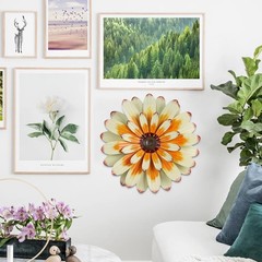 YEAHOME Metal Flower Wall Decor, 16″ Wall Art Hanging Decorations for Home Ba…