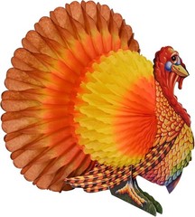 12-Inch Tissue Turkey Centerpiece – Reusable Fall Harvest Decor for Thanksgiving