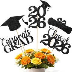 Graduation Decorations 2026, 24 PCS Class of 2026 Double-Sided Centerpieces with