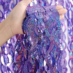 Champagne Gold Foil Fringe Backdrop – 3 Pack 3.3 ft x 6.6 ft Sparkle Tinsel