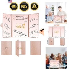 Rose Gold Happy Birthday Decorations, Creative Birthday Guest Sign in Book Al…
