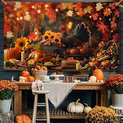 KatchOn, Turkey Thanksgiving Banner Backdrop – Xtralarge, 72×44 Inch | Thanks…