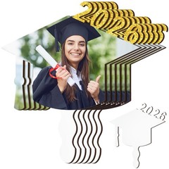 6 Pcs Sublimation Graduation Fans Blank Bulk Class of 2026 Gifts DIY Hand Pad…