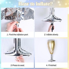 Engagement Party Balloons Set Proposal Decorations Foil Champagne White Gold