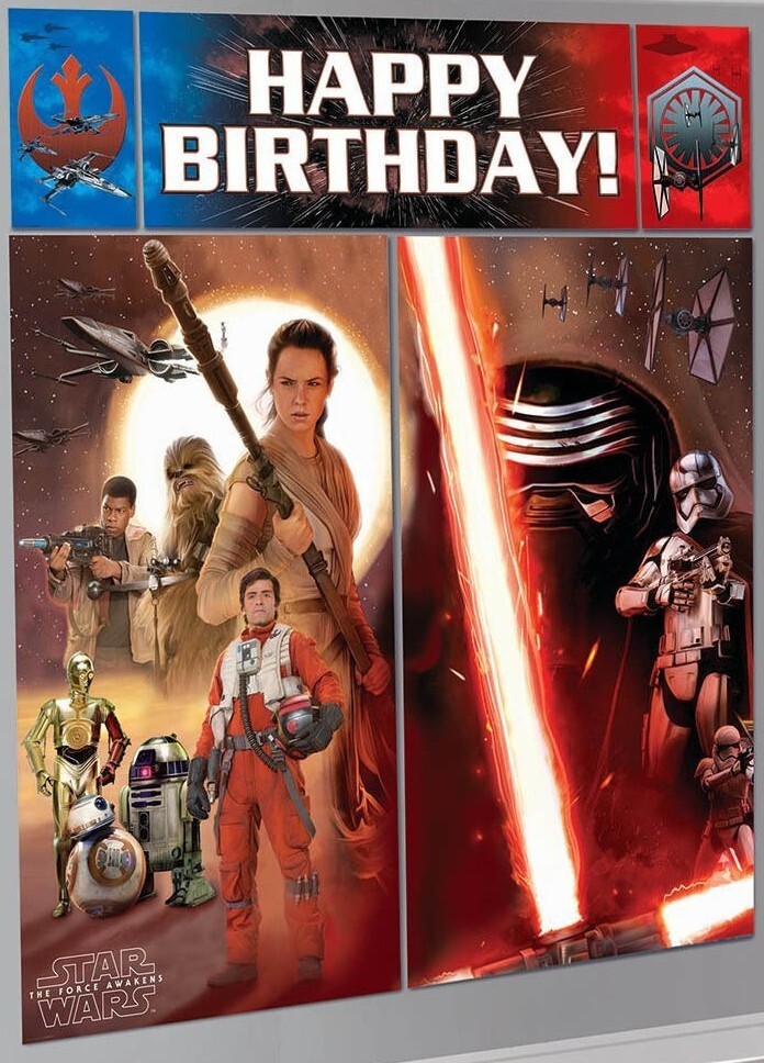 Disney Star Wars Scene Setters Wall Decorating Kit Birthday New