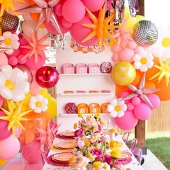 Pink and Yellow Balloons, 12 Inch Blush Yellow Balloons, Dusty Pink Maca Oran…