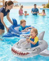 2PCS Inflatable Pool Floats , Pirate Ship Pool Float with Water , Pool Toys f…