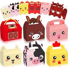 Farm Animal Party Decorations, 12 Pcs Gift Wrap Boxes, Birthday Party