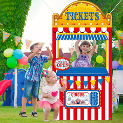 Carnival Circus Party Decorations Carnival Ticket Booth Circus Theme Photo Booth