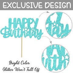Happy Birthday Centerpiece Sticks Colorful Cheer to Birthday Table Toppers 12…