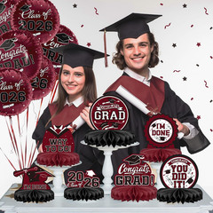 9PCS Graduation Party Decorations Class of 2026 Congrats Grad Table Centerpiece