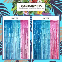 Lightweight Cartoon-Themed Fringe Curtains, 2 Pack – Ideal for Kids’ Birthdays