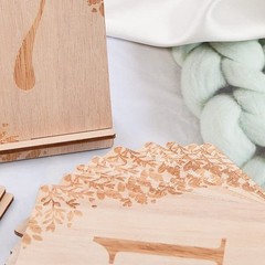 10pcs Wooden Table Numbers Rustic Table Signs with Base Holder Place Card Holder