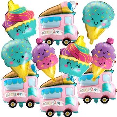 Sonwyoung 10 Pcs Ice Cream Balloons Ice Cream Party Decorations Cupcake Large…