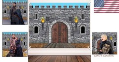 Lightweight 7 x 5 Ft Castle Wall Backdrop – Ideal for Themed Celebrations